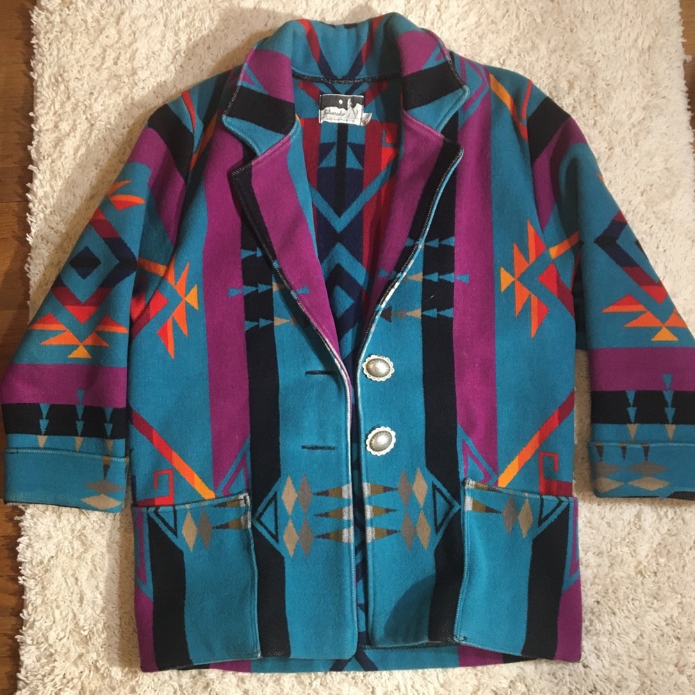 Vintage Silverado Wool Concho Jacket L EUC